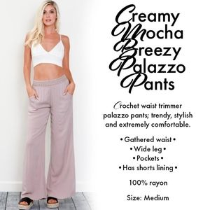 Creamy Mocha Breezy Palazzo Pants